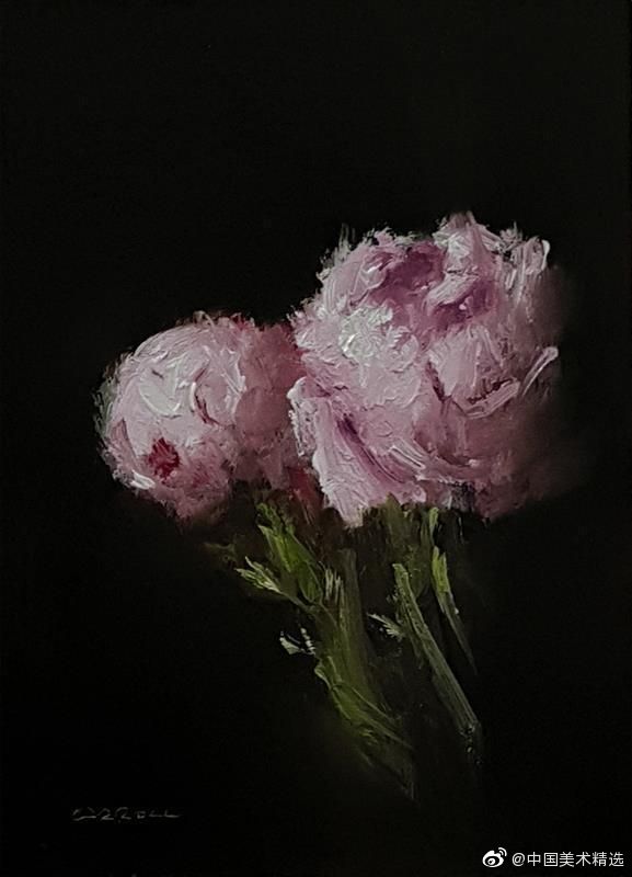 Neil Carroll 油画花卉 静物中的呼吸与叹息